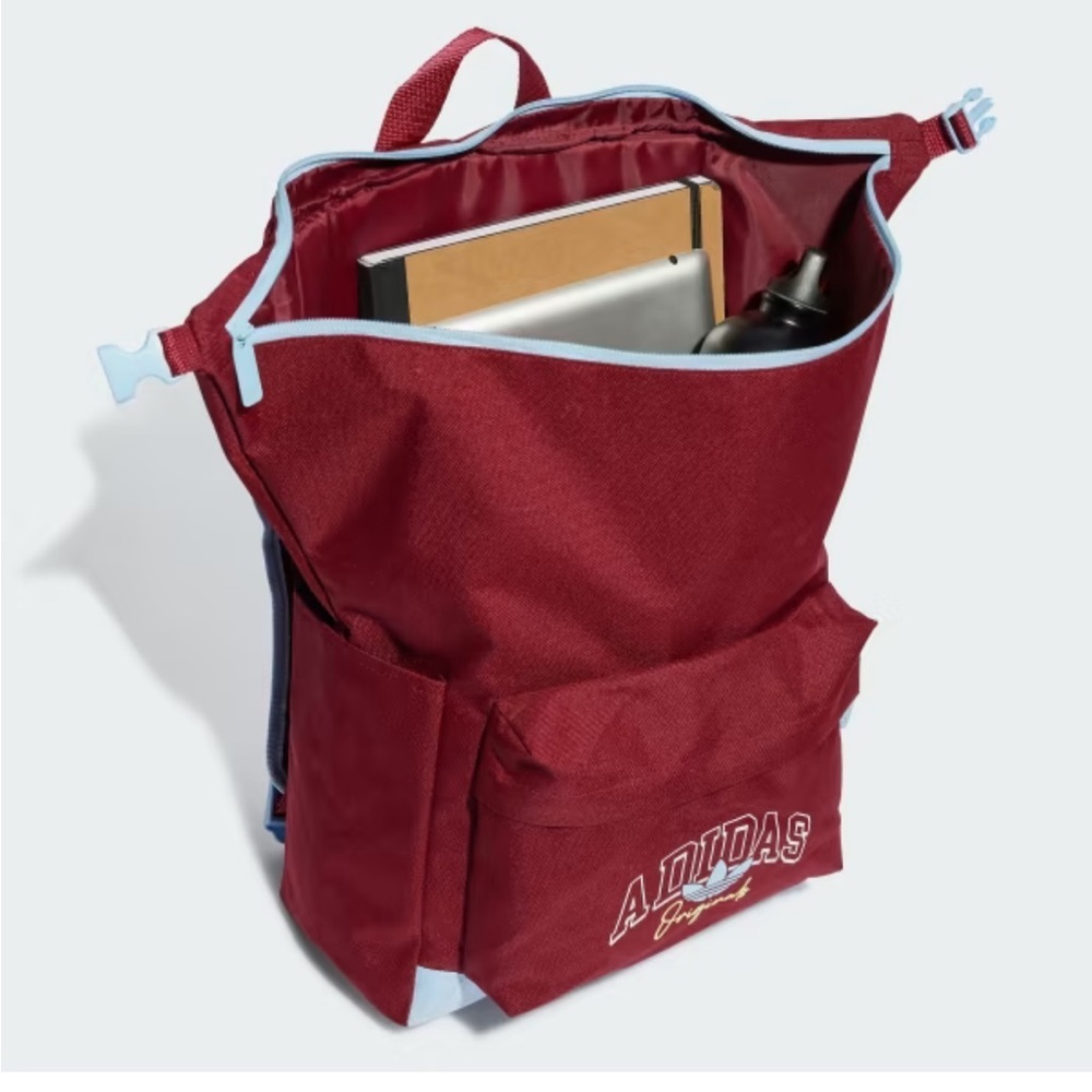 Adidas Originals Maroon and Sky Blue Collegiate 19.5 L backpack- NWT